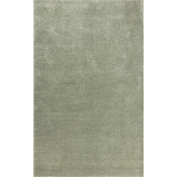 Haze Solid Low-pile Area Rug Green